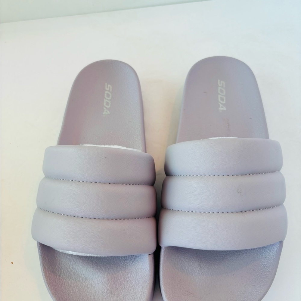 Soda Women's Lavender Slide Slippers